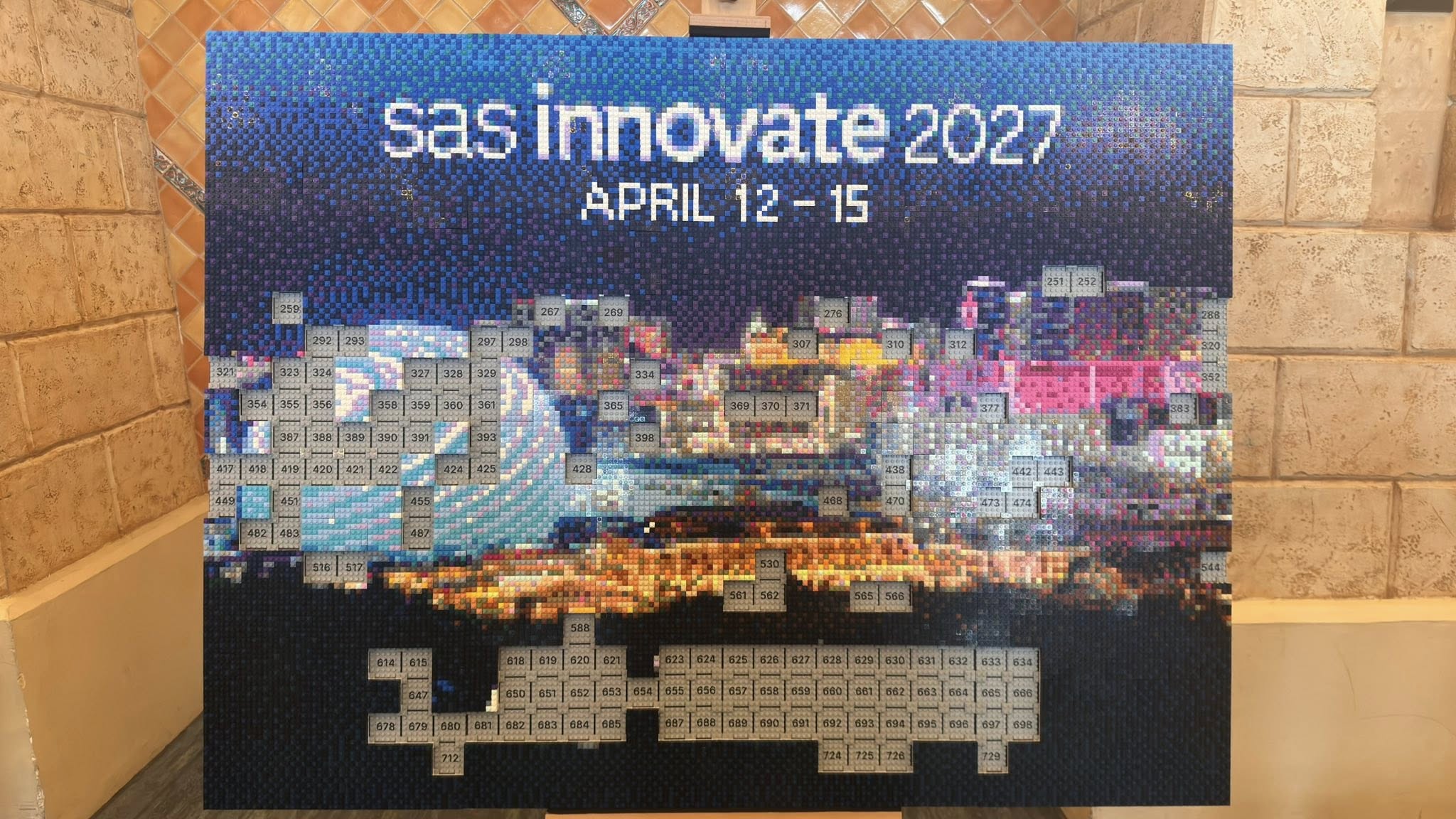 SAS Innovate mosaic before the final Las Vegas reveal section was completed